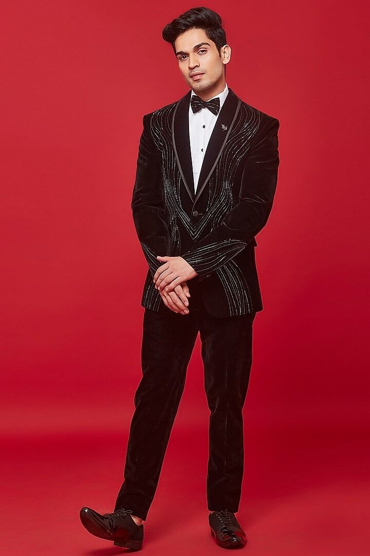 Embellished Tuxedo 2-Piece Suit