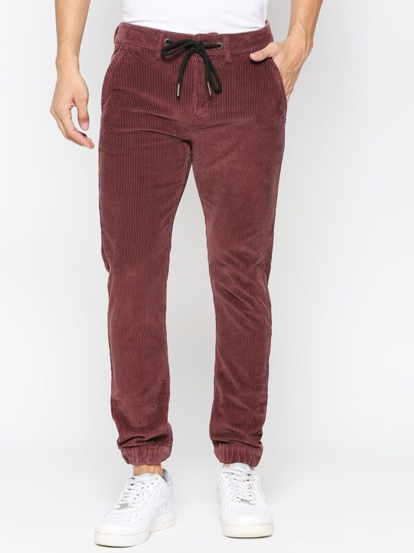 Men Striped Mid Rise Jogger