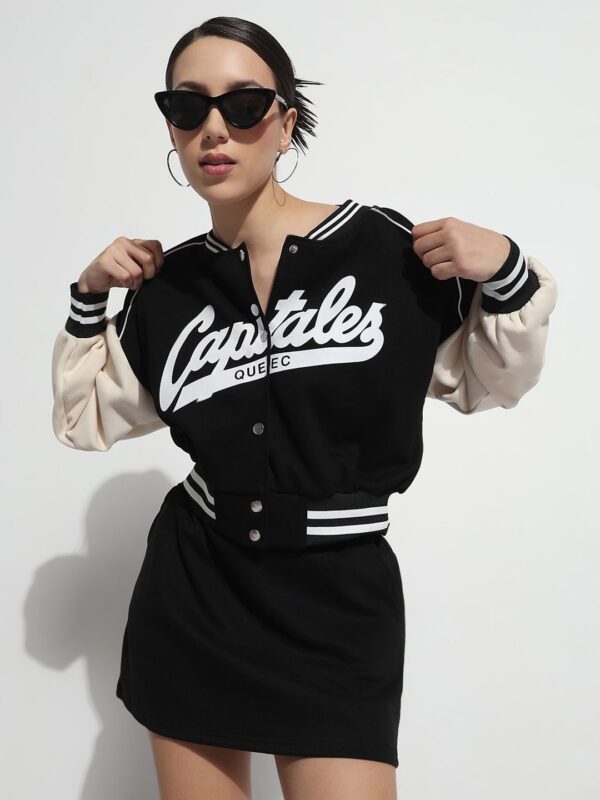 Printed Jacket With Skirt Co-Ords