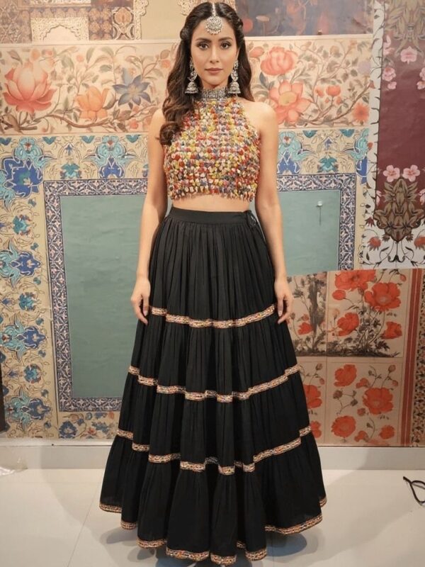 Embroidered Mirror Work Ready to Wear Lehenga & Choli