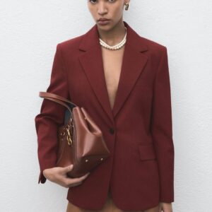MANGO Single-Breasted Formal Blazer