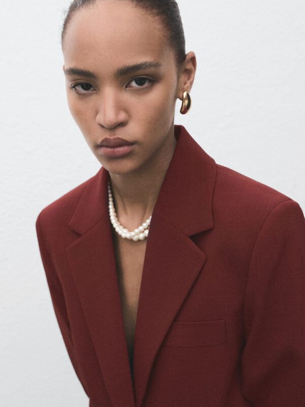 MANGO Single-Breasted Formal Blazer - Image 2
