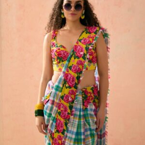 Nikasha Checked Pure Cotton Saree
