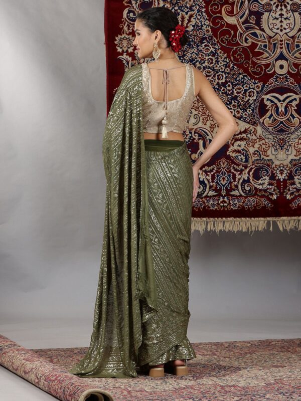 AURELIA Embellished Saree With Blouse - Image 2