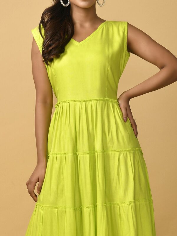 Sleeveless Cotton Empire Maxi Dress - Image 3