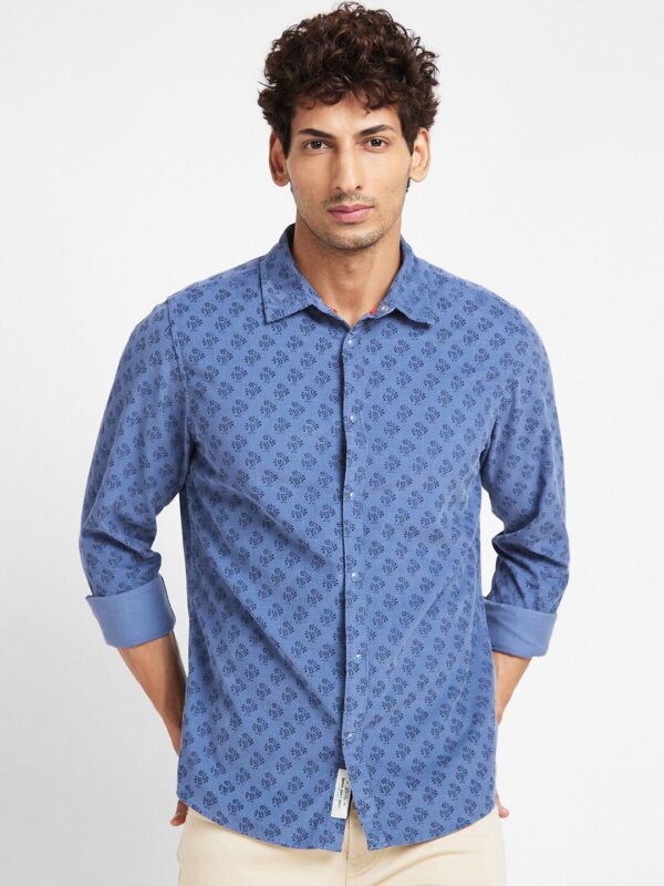 Being Human Slim Fit Opaque Printed Casual Shirt
