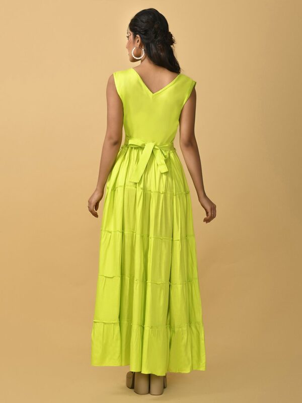 Sleeveless Cotton Empire Maxi Dress - Image 2