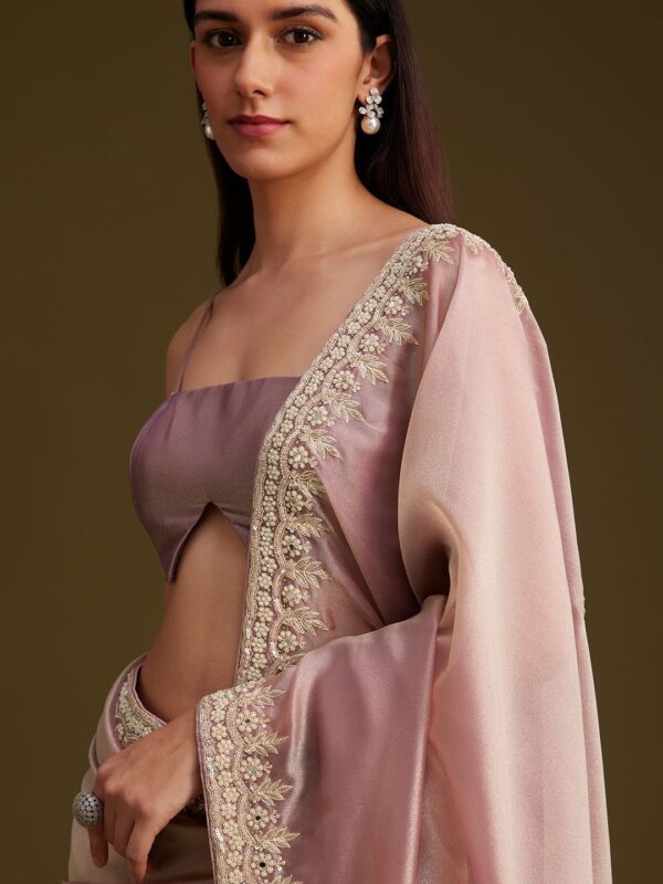 KALKI Fashion Embellished Embroidered Saree - Image 3