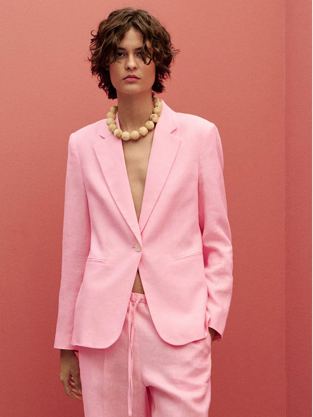 MANGO Pure Linen Single-Breasted Blazers