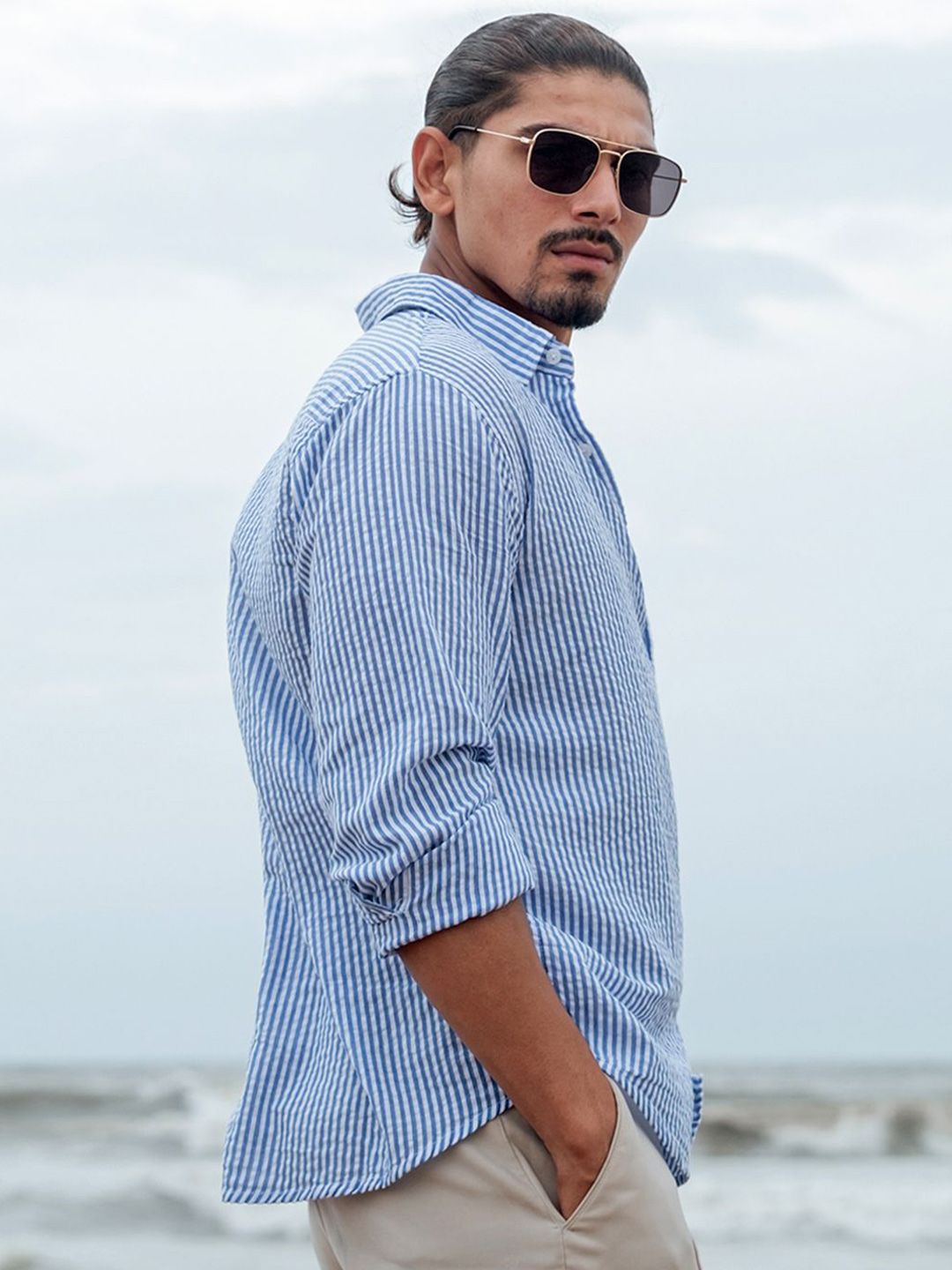 Powerlook Men Micro Checks Checked Casual Shirt - Image 2